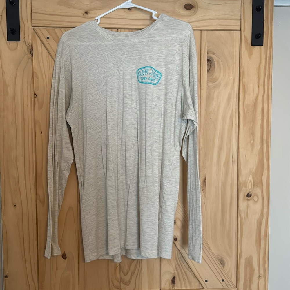Ron Jon Surf Shop light weight long sleeve. Size Large and light cream color.